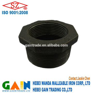 black mallealbe iron bushing pipe fitting
