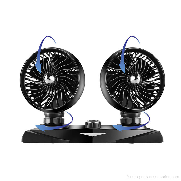 Ventilateur de refroidissement de voiture de ventilateur à double tête portable