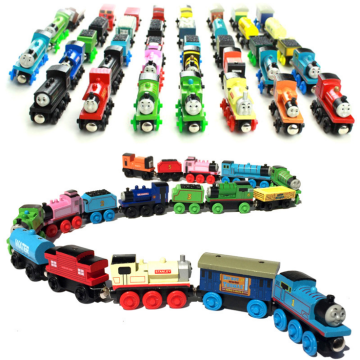Children's puzzle wooden magnetic Thomas mini train toy