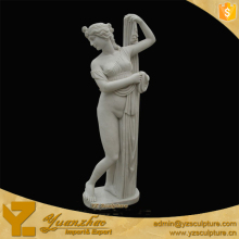 young Garden White stone Marble Nude Lady Statue