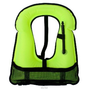 Inflatable vest for snorkel vest high visition vest