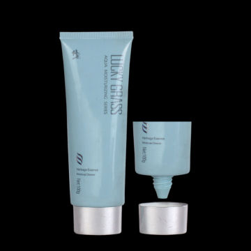 AT40-03 40mm oval plastic soft tubes with silver square caps