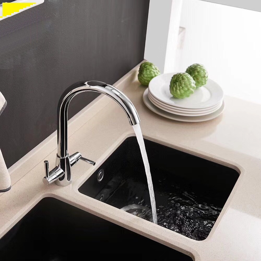 A0043B Modern design chrome brass kitchen faucet,Deck mounted kitchen sink mixer,Single hole brass kitchen sink mixer tap