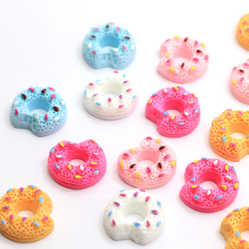 Nemen Een Beetje Donut Hars Plaksteen Cabochons Kawaii Hagelslag Decoratie Poppenhuis Voedsel Donuts Slime Charms Voor DIY Decoratie