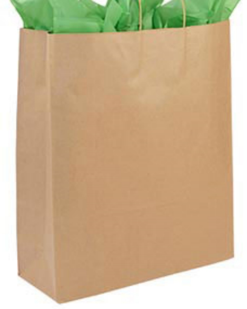 Durable Jumbo Natural Paper Merchandise Bags