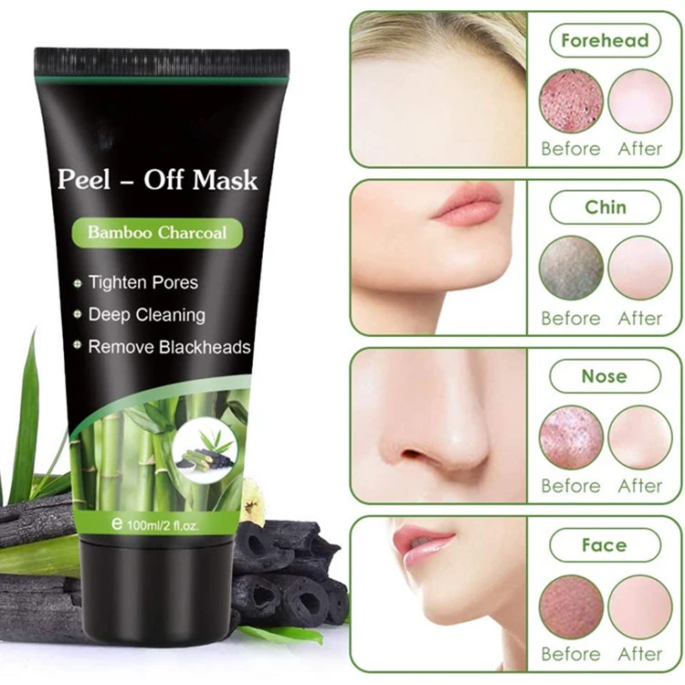 Deep Facial Cleansing Black Charcoal Face Mask Blackhead Mask Peel off Mask