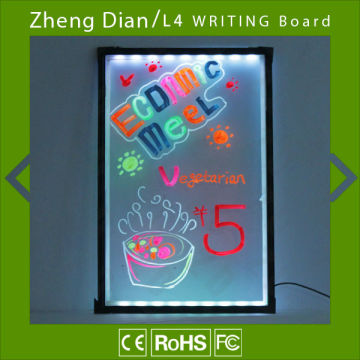 (ZDL4)Neon Light Transparent Acrylic Led Writing Board