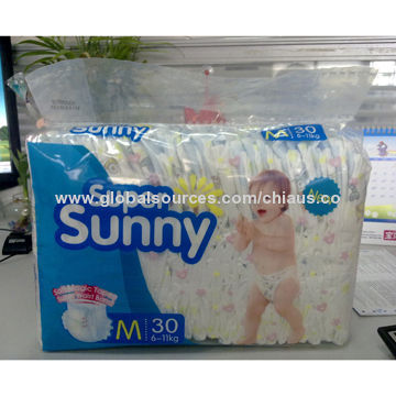 Super Sunny/Softlove Babies' Diaper with Elastic Waist Band, OEM Orders Welcomed