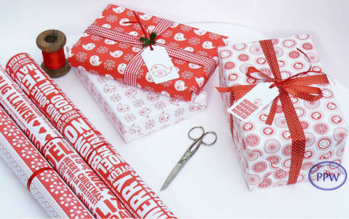 Red Festival Wrapping Paper/ Types of Gift Wrapping Paper Rolls Wholesale