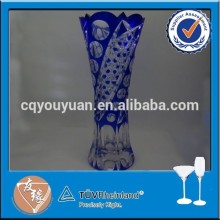 Handmade blue glass vase cheap wholesale