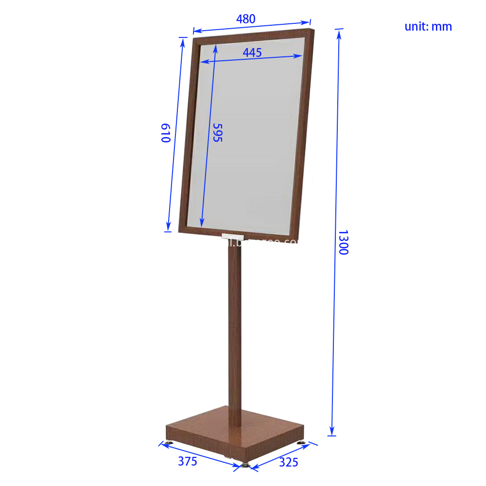 SSDT0001 Bronze Color A1 Floor Poster Stand Size