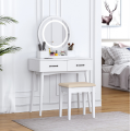 LED Lights Makeup Dressing Table with 2 Drawers