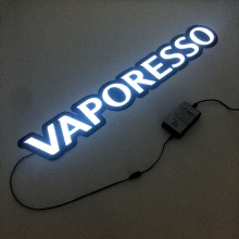 Flexible EL Glowing Letters Ad, 60x9CM, DC5V USB Inverter