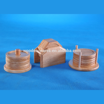 wooden coaster set