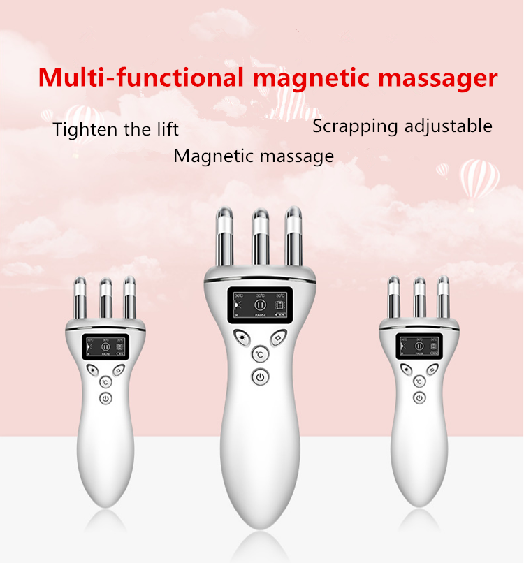 Electric magnetic heating massage instrument multifunctional color light massage instrument relieve body massager