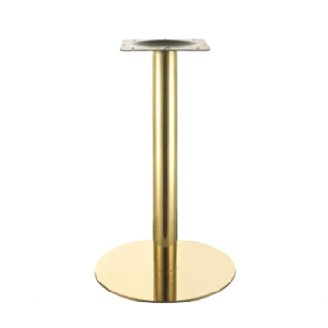 High gloss dining round chrome table base