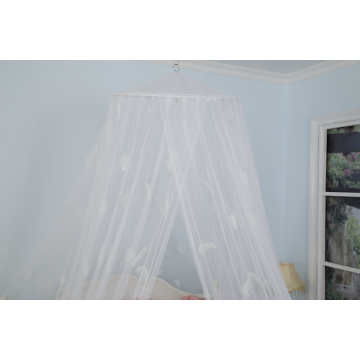 Canopy Bed Mosquito Net With Feather Decoration