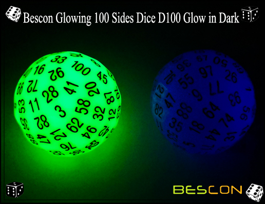 Bescon Glowing 100 Seiten Dice D100 Glow in Dark-5 Bescon Glowing 100 Sides Dice D100 Glow in Dark-5