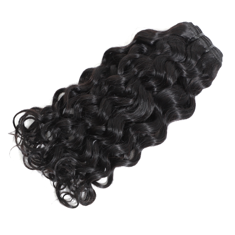 Raw virgin wholesale unprocessed cuticle aligned human brazilian hair water wave HD lace closure 4*4 and bundles