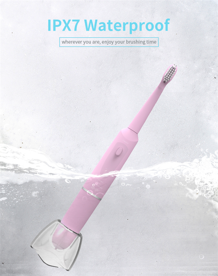 مصنع الصين مصنع فرشاة أسنان كهربائية صوتية مع قاعدة ، 3 أوضاع فرشاة أسنان كهربائية