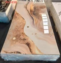 Gloss UV Coated Marble Sheet Easy Glue Application