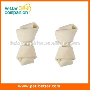 white puffy knotted bone natural knotted bone rawhide dog bones dog chews dog treat chinese toy manufacturers