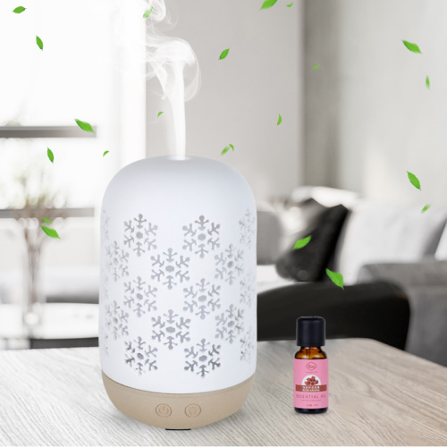 Diffusore umidificatore in ceramica ad ultrasuoni con fiocco di neve da 100 ml