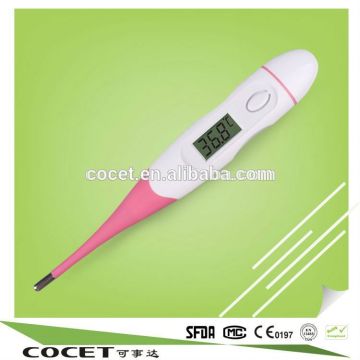 COCET portable human digital thermometer with flexible probe