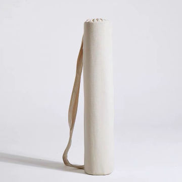 Custom Printed Yoga Mat Tote Bag with Reusable Cotton Canvas Shoulder Carry Bag