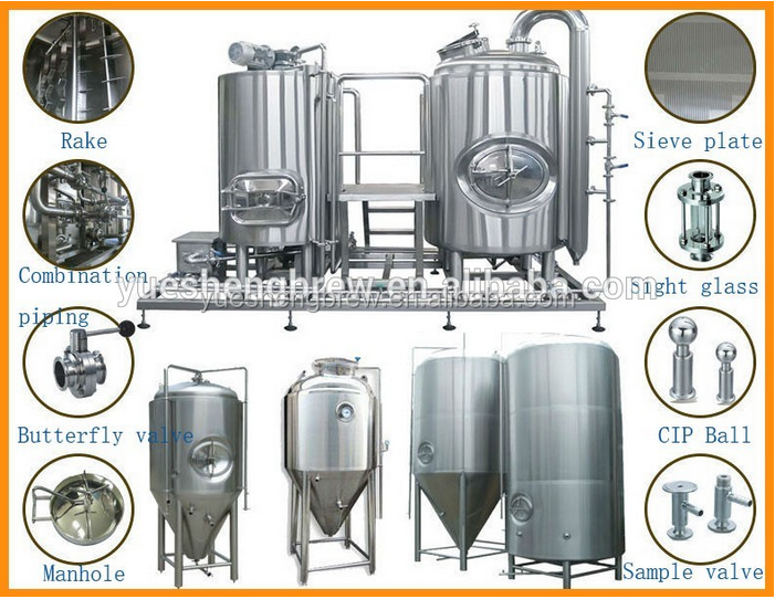 Stainless Steel Restaurant Beer Brewery Plant