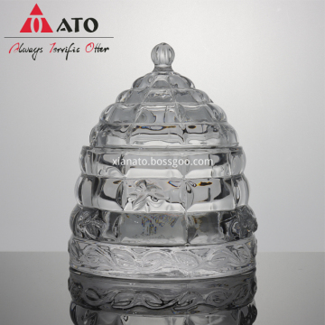 ATO Hat Shape With Lid Glass Candy jar