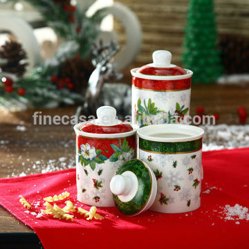180CC Fine New Bone China Small Christmas Ceramic Coffee Container Set Promotional Items