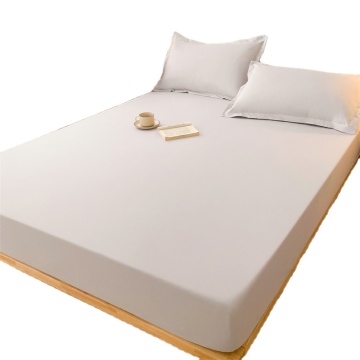 3PCS Soft Peach Skin Microfiber Bedsheets Fitted Set with Mattress Protector