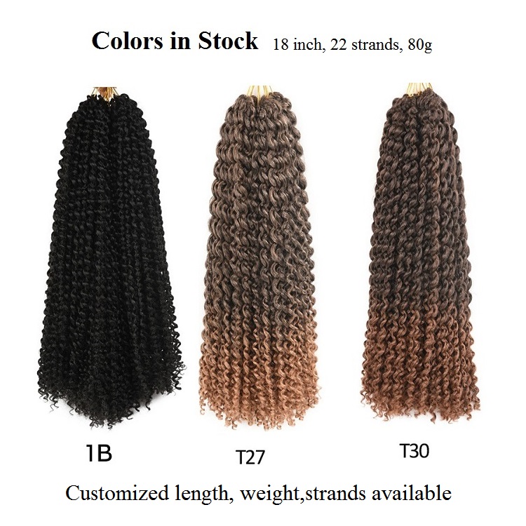 Synthetic Water Wave Crochet braiding braids braid hair