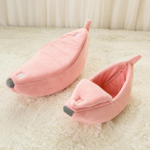 Creative dog cat litter banana shape winter warm