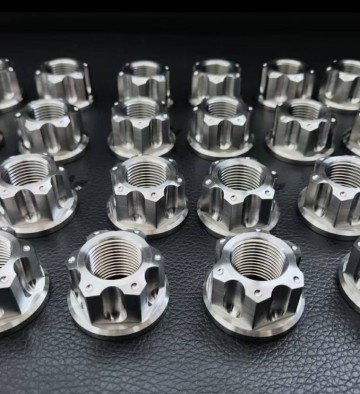 Titanium racing color flange nuts