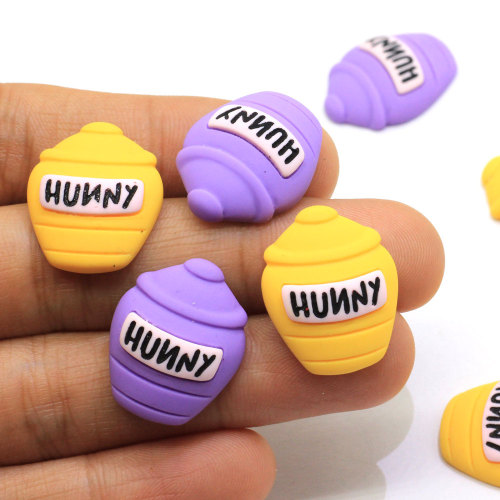 Super Quality Honey Pot Shaped Resin Cabochon Beads For Kids Handmade Toy Ornaments Flatback Beads Slime