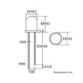 5mm 940nm LED الأشعة تحت الحمراء 0.3W Tyntek