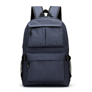 Young men fashion laptop business travel USB backpack