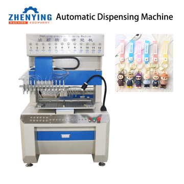 Soft Rubber Keychain Liquid PVC Dispensing Machine