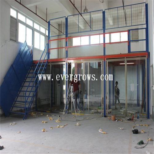 High Steel Walking Deck Support Heavy Duty Warehouse Steel Structure Platform