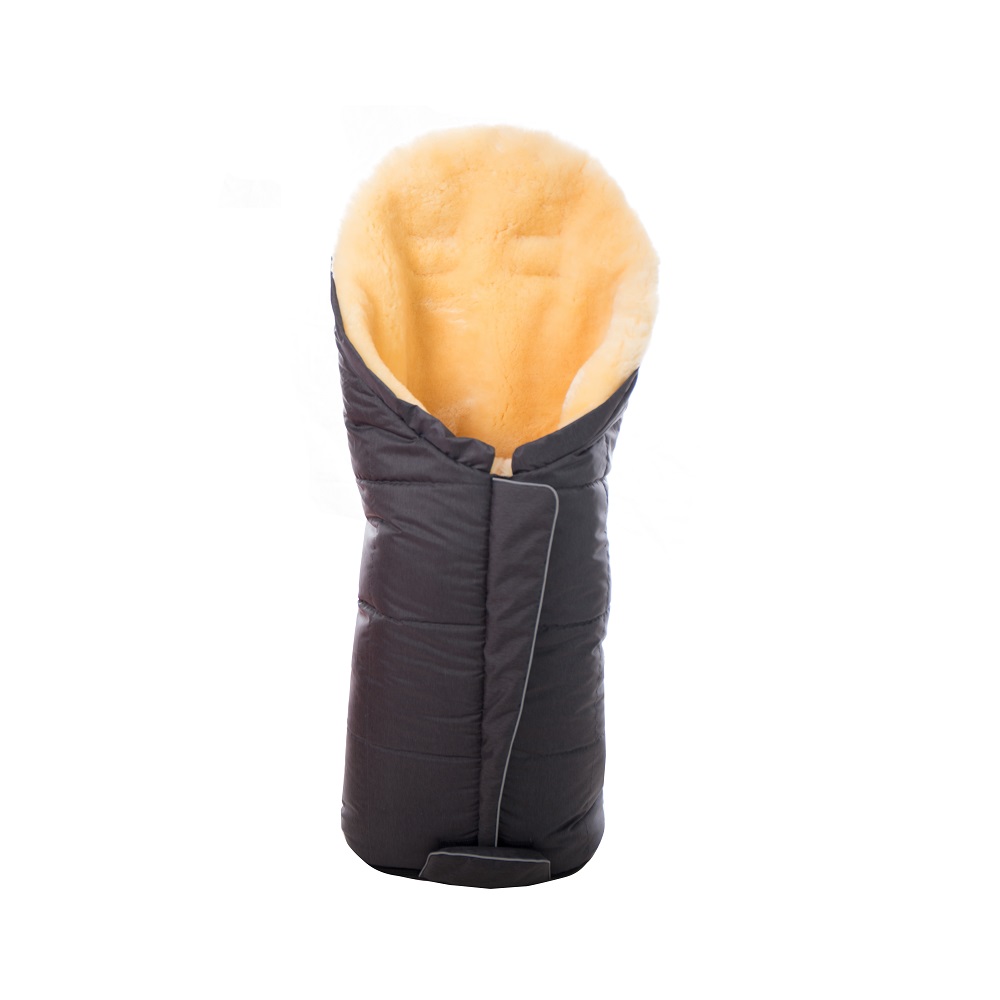 Lambfell Sleeping Bag-Natural-Black