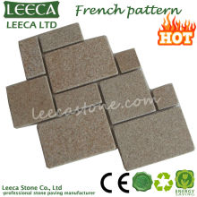 Driveway tumbled granite paving stone