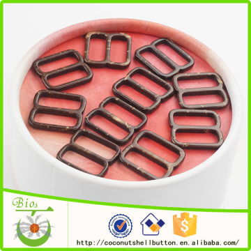 Unique look coconut shell customized bra ring and slider