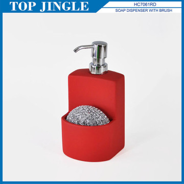 Red TPR Ceramic Soft Touch Industrial Soap Dispensers