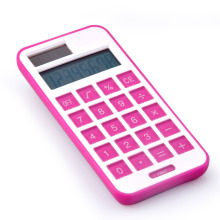 Dual Power 8 Digit Phone Shape Pocket Calculator