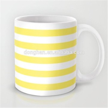 striped coffee mug