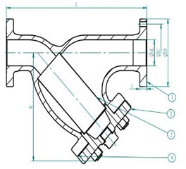 JIS F 7220 Cast Iron Flanged Type Y Strainer for Marine Use