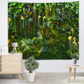 Zielone rośliny Tapestry ścienne Liście lasów tropikalnych Natura Tapestry wiszące na ścianie w salonie Sypialnia Dorm Home Decor