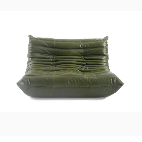 Modern Leather Togo Fireside Loveseat Replica